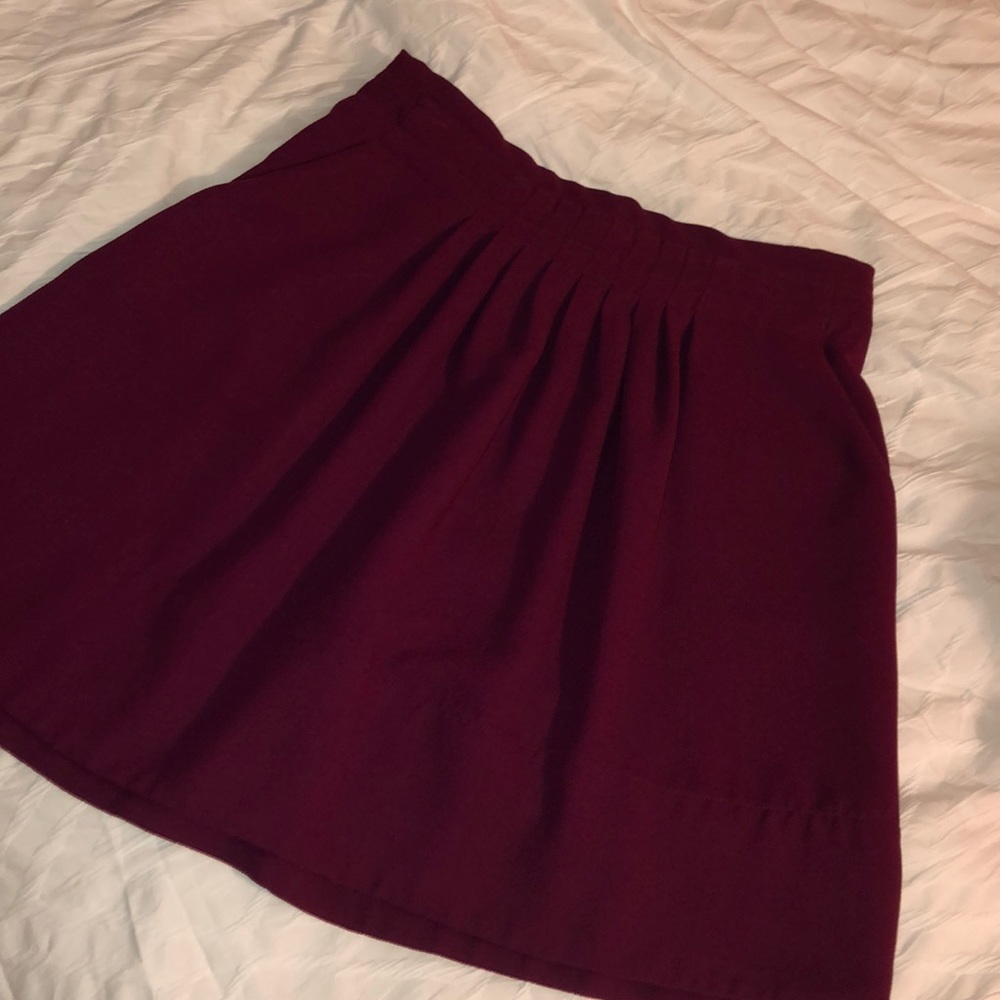 Burgundy skirt